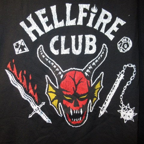 STRANGER THINGS★Stranger Things★T-shirt★HELLFIRE CLUB★Dustin★Eddie★Figure★Doll★Stuffed animal★L size★New★Black★ 