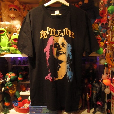 BEETLE JUCE★Beetlejuice★T-shirt★Tim Burton★Men's★Size L★Black★New★Figure★Doll★Plush toy★ 