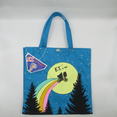 1982★80's★ET★Eat★Movie★Tote Bag★BAG★Figure★Doll★Plushie★Vintage★Blue★ 