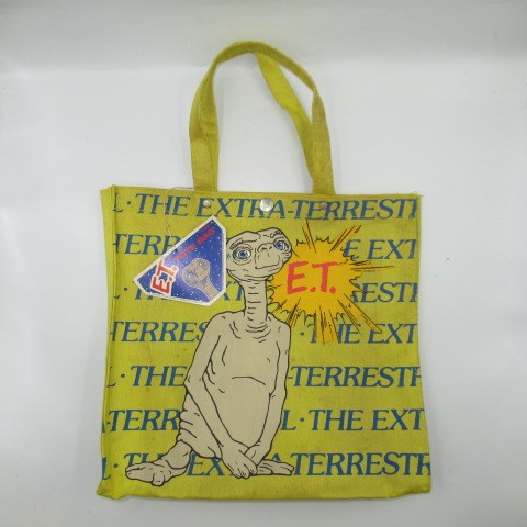 1982★80's★ET★Eat★Movie★Tote Bag★BAG★Figure★Doll★Plushie★Vintage★Yellow★ 