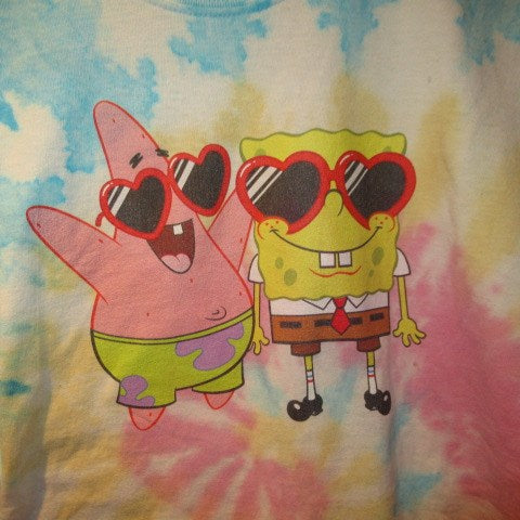 SPONGE BOB★Sponge Bob★Patrick★T-shirt★Tie-dye★Men's★Size L★USED★ 