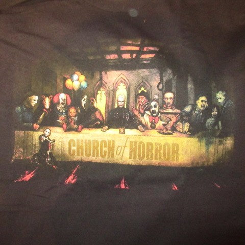 CHURCH OF HORROR★Church of Horror★Monster★Horror★T-shirt★Chucky★Pinhead★it★Men's★Size L★New★ 