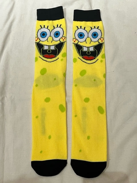 spongebob★スポンジボブ★yellow★黄色★socks★ソックス★ビックフェイス★顔★メンズ★ウィメンズ★人形★ぬいぐるみ★フィギュア★④★