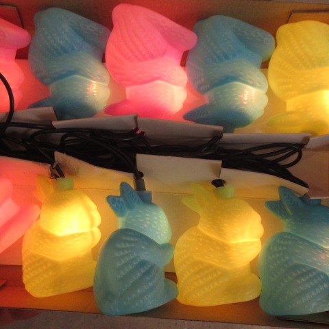 ビンテージ★イースター★Easter Bunny★ウサギ★デコレーションライト★パーティーライト★10ライト★INDOOR/OUTDOOR★人形★ぬいぐるみ★デッドストック★