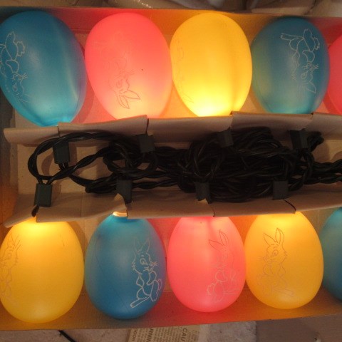 ビンテージ★イースター★Easter Egg★ウサギ★タマゴ★デコレーションライト★パーティーライト★10ライト★INDOOR★人形★ぬいぐるみ★デッドストック★