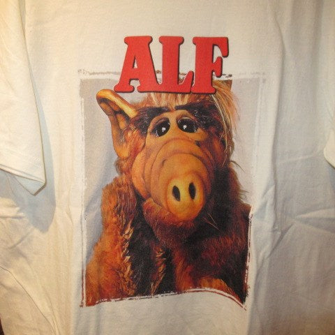 ALF★アルフ★Tshirt★Tシャツ★XLサイズ★人形★ぬいぐるみ★フィギュア★□★ホワイト★★