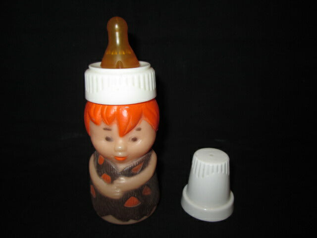 1977年★70's★The Flint Stones★フリントストーン★ペブルス★哺乳瓶★人形★フィギュア★ぬいぐるみ★ハンナバーベラ★蓋付き★