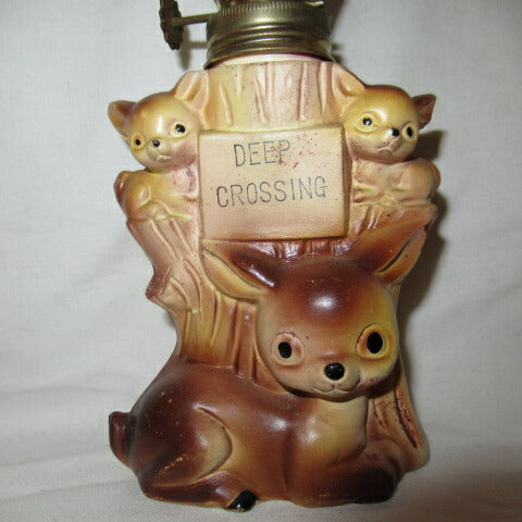 ビンテージ★vintage★Made in JAPAN★陶器★オイルランプ★lamp★鹿★BAMBI★