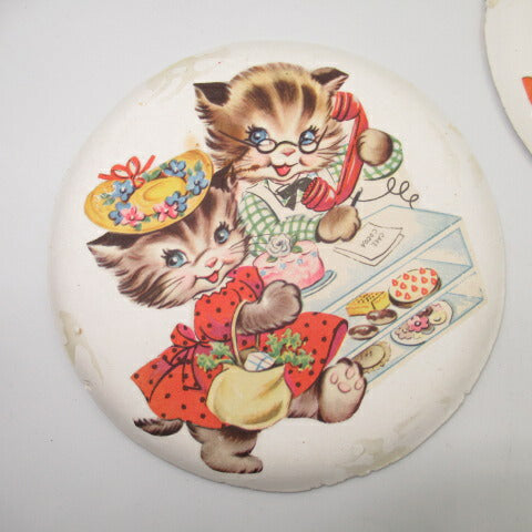 VINTAGE★ビンテージ★Cat★Kitty★Baer★キャット★猫★ベアー★クマ★人形★陶器★Wall Art★ウォールアート★キティ