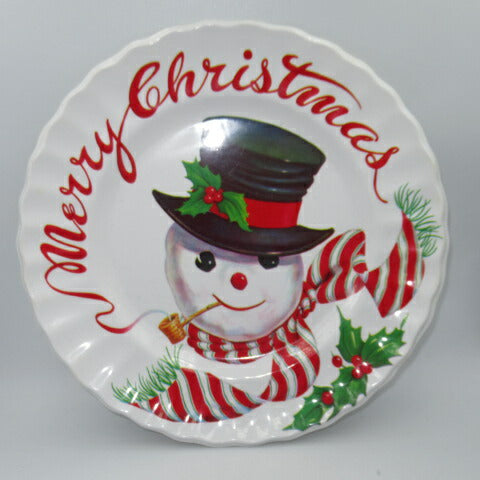 ビンテージ★クリスマス★Christmas★プラスティックプレート★お皿★デコレーション★ディスプレイ★フィギュア★人形★ぬいぐるみ★サンタクロース★スノーマン★雪だるま