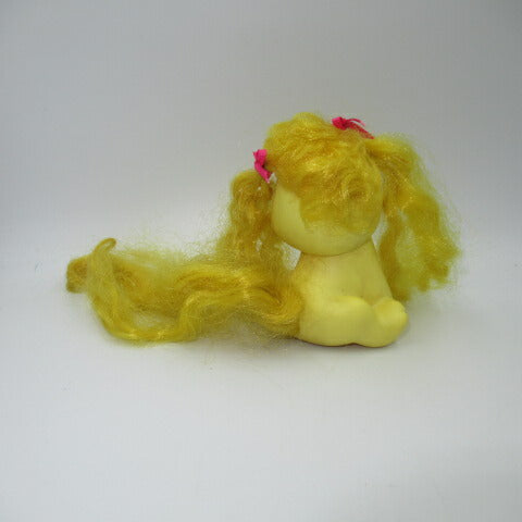 80's★1989年★MATTEL★Little Pretty Kitty★リトルプリティ★犬★ソフビ人形★フィギュア★パピー★イエロー★yellow★マテル