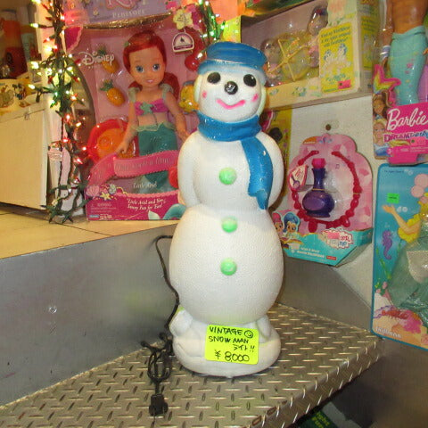 ビンテージ★スノーマンライト★Snow Man★雪だるま★クリスマス★Christmas★デコレーションライト★フィギュア★人形★ぬいぐるみ★VINTAGE★サンタ