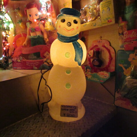 ビンテージ★スノーマンライト★Snow Man★雪だるま★クリスマス★Christmas★デコレーションライト★フィギュア★人形★ぬいぐるみ★VINTAGE★サンタ