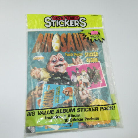 レア！！90's★ディズニー★DINOSAURS★恐竜家族★ステッカーアルバム★ステッカーアルバム＆ステッカー（10パック）★ベイビー★フィギュア★人形★ぬいぐるみ