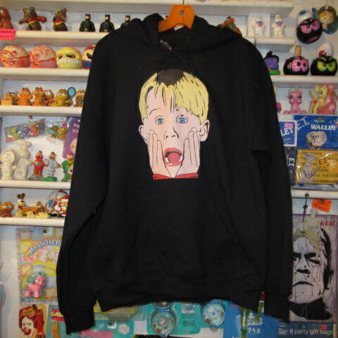 HOME ALONE ★ Home Alone ★ T-shirt ★ Illustration ★ Kevin ★ Figure ★ M size ★ Macaulay Culkin ★ Hoodie ★ Hood ★ Hoodie ★ Pullover ★ Long T-shirt ★ Long sleeve ★ Black 