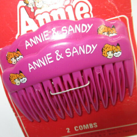 1981★Musical★Annie★Annie★Hair comb★Hairbrush★Set of 2★Doll★Plush toy★Figure★Doll★Vintage★COMBS★Pink 