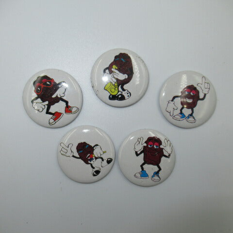 SALE!!!★80'S★California Raisins★California Raisins★Badges★Set of 5★PVC★Figures★Doll Stuffed Animals★A 