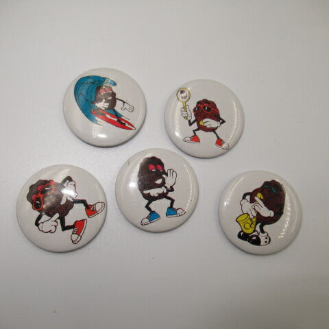 SALE!!!★80'S★California Raisins★California Raisins★Badges★Set of 5★PVC★Figures★Doll Stuffed Animals★B 
