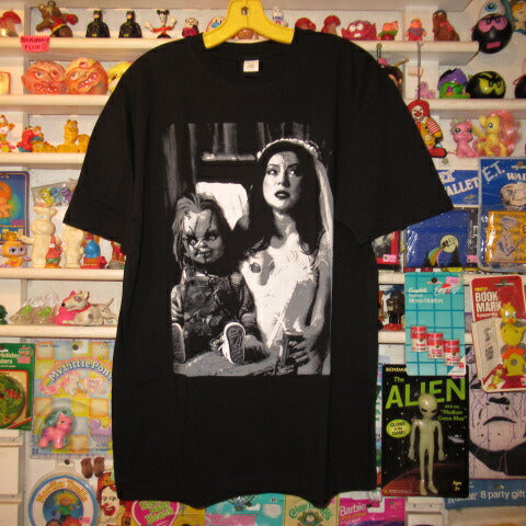 CHILD PLAY★CHUCKY★Chucky★T-shirt★Stuffed toy★Doll★Figure★L size★Black★New 