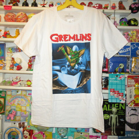 GREMLINS★Gremlins★T-shirt★Gizmo★Stripe★Stuffed animal★Doll★Figure★XL size★White 