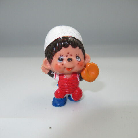 70's★1979年★ビンテージ★モンチッチ★Monchhichi★PVC★フィギュア★人形★ぬいぐるみ★VINTAGE★サル★猿★野球★キャッチャー