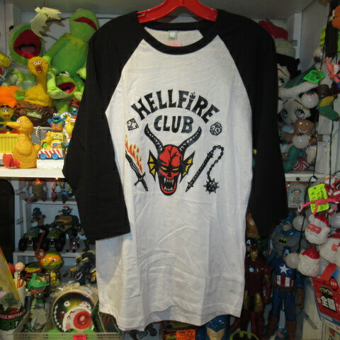 STRANGER THINGS★Stranger Things★T-shirt★HELLFIRE CLUB★Long T★Eleven★Figure★NET FLIX★L size★Long sleeve★Long sleeve★Raglan★New 