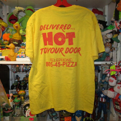 STRANGER THINGS★Stranger Things★T-shirt★SurferBoy Pizza★Eleven★Mike★Figure★NET FLIX★XL size★Yellow 