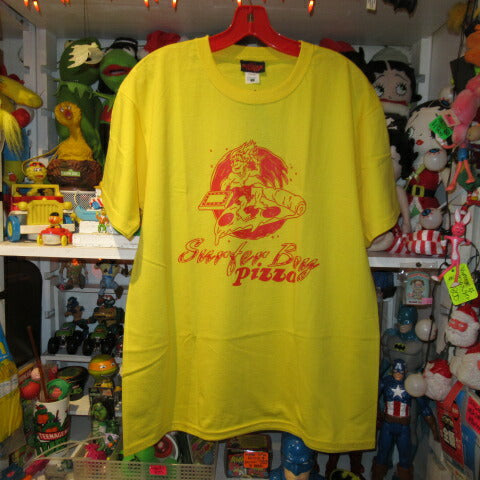 STRANGER THINGS★Stranger Things★T-shirt★SurferBoy Pizza★Eleven★Mike★Figure★NET FLIX★XL size★Yellow 