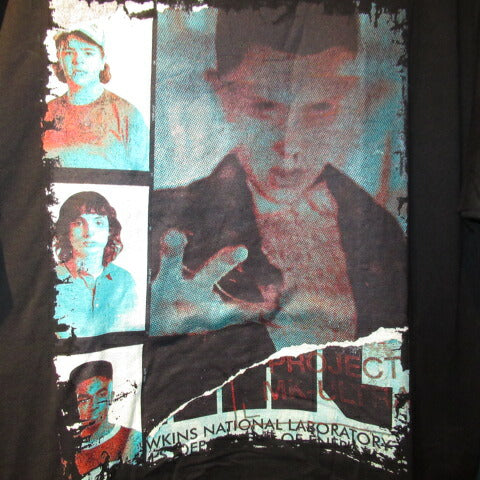 STRANGER THINGS★Stranger Things★T-shirt★Eleven★Mike★Figure★NET FLIX★L size★Black 