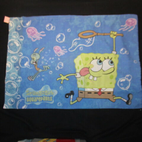 SPONGE BOB★スポンジボブ★ピローケース★PILLOW CASE★シーツ★イカルド★人形★フィギュア★布★ビンテージ★USED