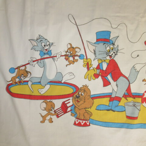 レア！ビンテージ★Tom& Jerry★トムとジェリー★トム＆ジェリー★シーツ★フラットシーツ★人形★フィギュア★ぬいぐるみ★USED★汚れあり