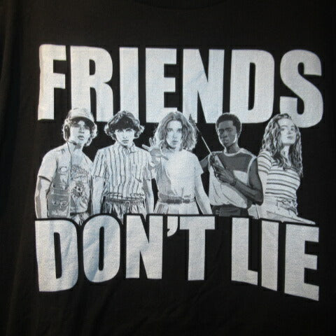 STRANGER THINGS★Stranger Things★T-shirt★Ron T★Eleven★Figure★NET FLIX★L size★Long sleeve★Long sleeve★Black★New★FRIENDS DON'T LIE 