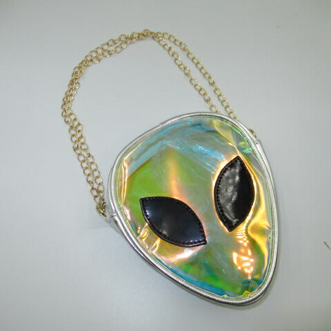 ＡＬＩＥＮ★エイリアン★ショルダーバッグ★バッグ★キーホルダー★人形★フィギュア★ブルー★UFO★人形★フィギュア★ぬいぐるみ★宇宙人★１８センチ★シルバー