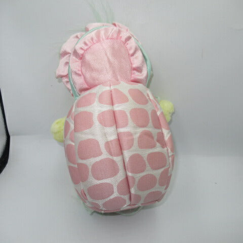 80's★Turtle Tots★タートルトッツ★ぬいぐるみ★人形★カメ★イエロー×ピンク★哺乳瓶付