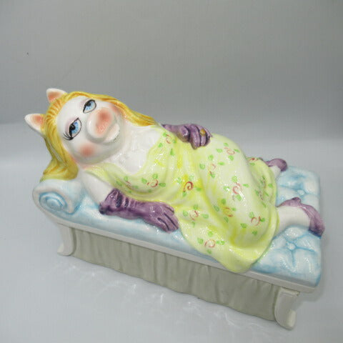 ビンテージ★マペットショー★ミスピギー★Miss Piggy★陶器の小物入れ★ぬいぐるみ★人形★フィギュア★セサミストリート★１