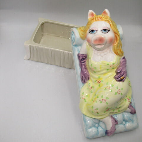 ビンテージ★マペットショー★ミスピギー★Miss Piggy★陶器の小物入れ★ぬいぐるみ★人形★フィギュア★セサミストリート★１