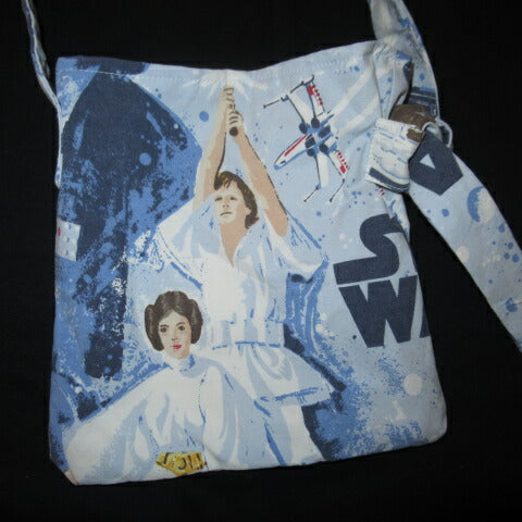 STAR WARS★スターウォーズ★サコッシュ★ポーチ★ショルダーバッグ★ルーク★C3PO★レイア★フィギュア★人形★ぬいぐるみ★ビンテージシーツ★ハンドメイド