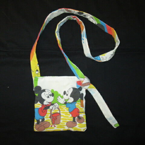 Disney★ディズニー★Mickey Mouse★サコッシュ★ポーチ★ショルダーバッグ★ミッキーマウス★ドナルドダック★フィギュア★人形★ぬいぐるみ★ビンテージシーツ★ハンドメイド★B