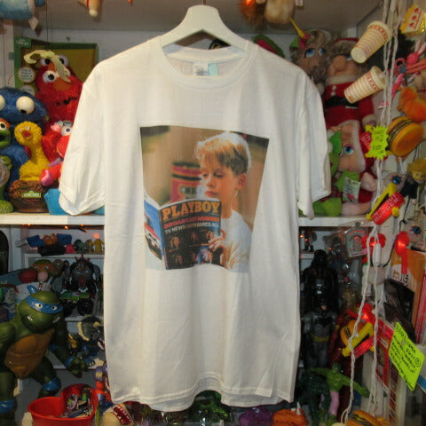 マコーレ・カルキン★Tシャツ★Home alone★ホームアローン★ぬいぐるみ★人形★フィギュア★Lサイズ★ホワイト