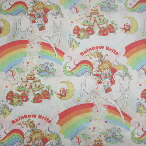 80's★RAINBOW BRITE★レインボーブライト★フラットシーツ★お布団★人形★フィギュア★布★ビンテージ★