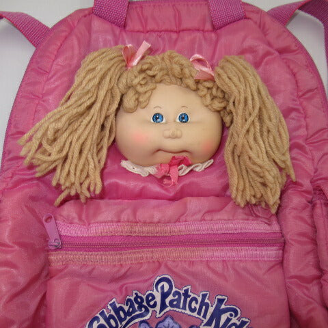 ★80's★Cabbage Patch Kids★Cabbage Doll★Backpack★Bag★Pink★Girl★Doll★Figure★Baby★ 