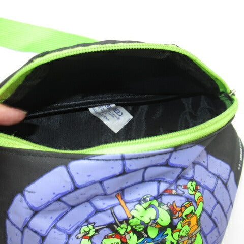 TEENAGE MUTANT TURTLES★ニンジャ・タートルズ★ウエストポーチ★ぬいぐるみ★人形★フィギュア★ブラック★約１４センチ×２６センチ