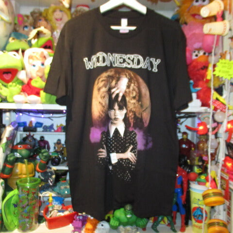 Wednesday★ウェンズデー★ADDAMS FAMILY★アダムスファミリー★Tシャツ★Wednesday Addams★ぬいぐるみ★人形★フィギュア★Lサイズ★ブラック