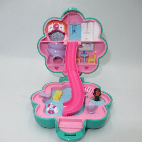 90's★Vintage★Polly Pocket★Polly Pocket★Compact★Doll★Figure★Playhouse★Dollhouse★Flowers★Green 